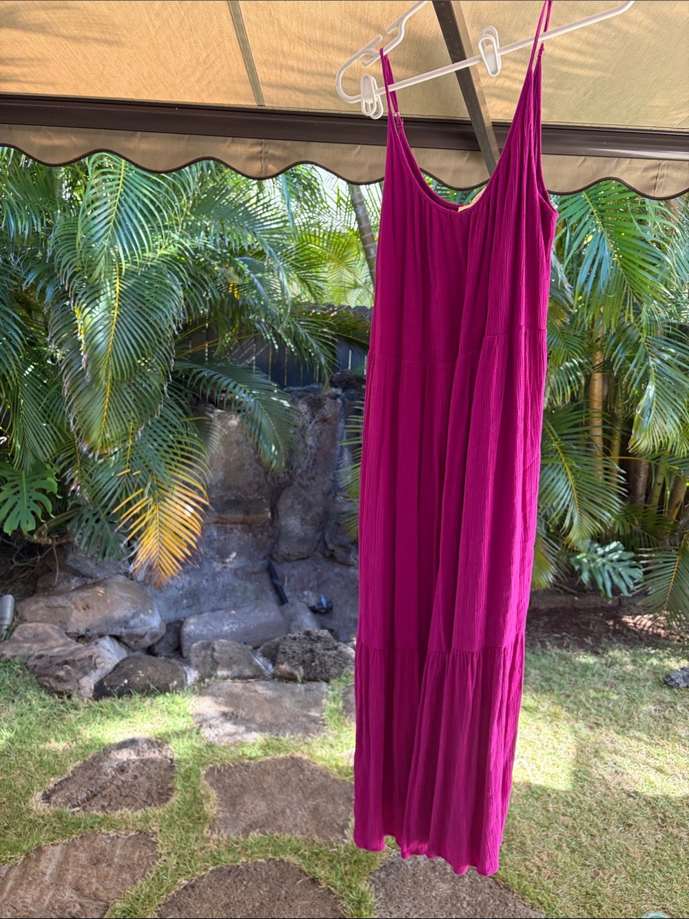 LOFT Magenta Sleeveless Maxi Dress